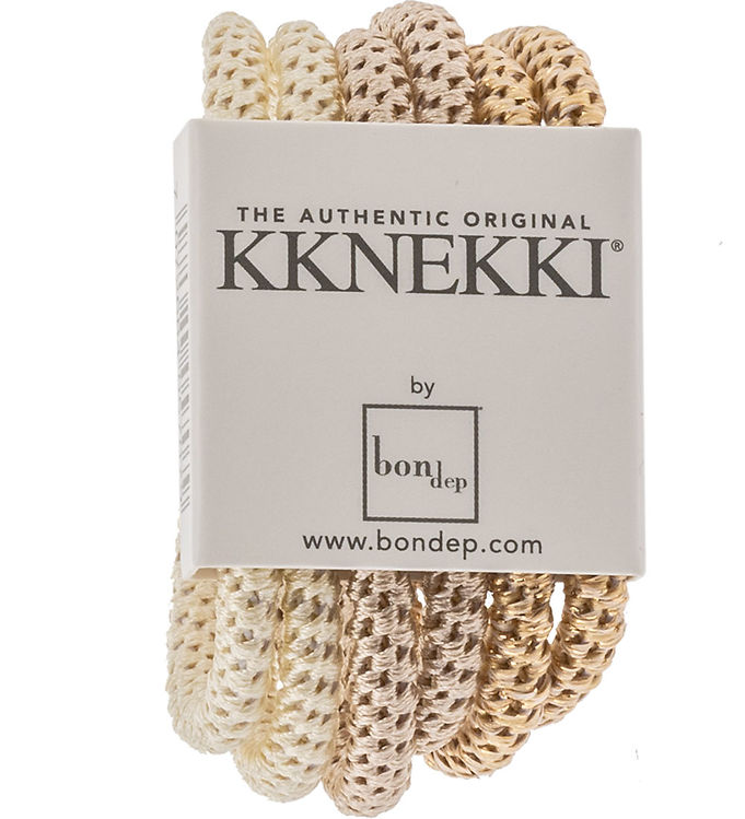 Kknekki Elastikker - Slim - 6-pak - Beige/Guld
