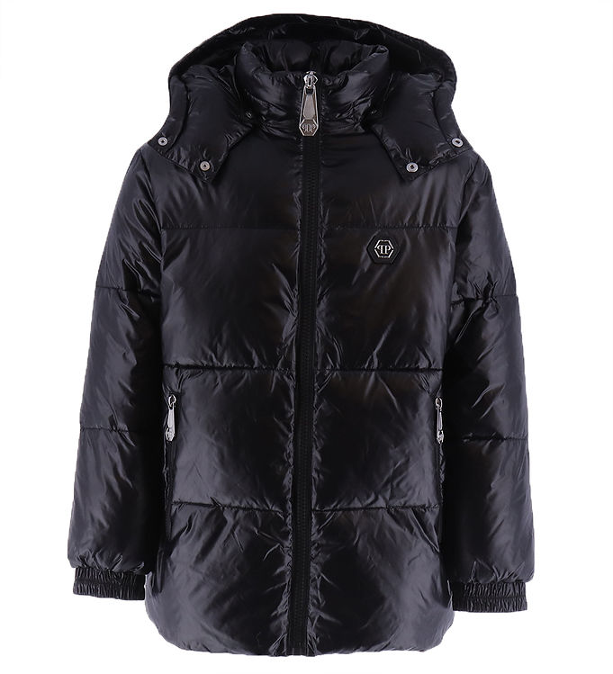 Philipp Plein Dynejakke Sort Hvid