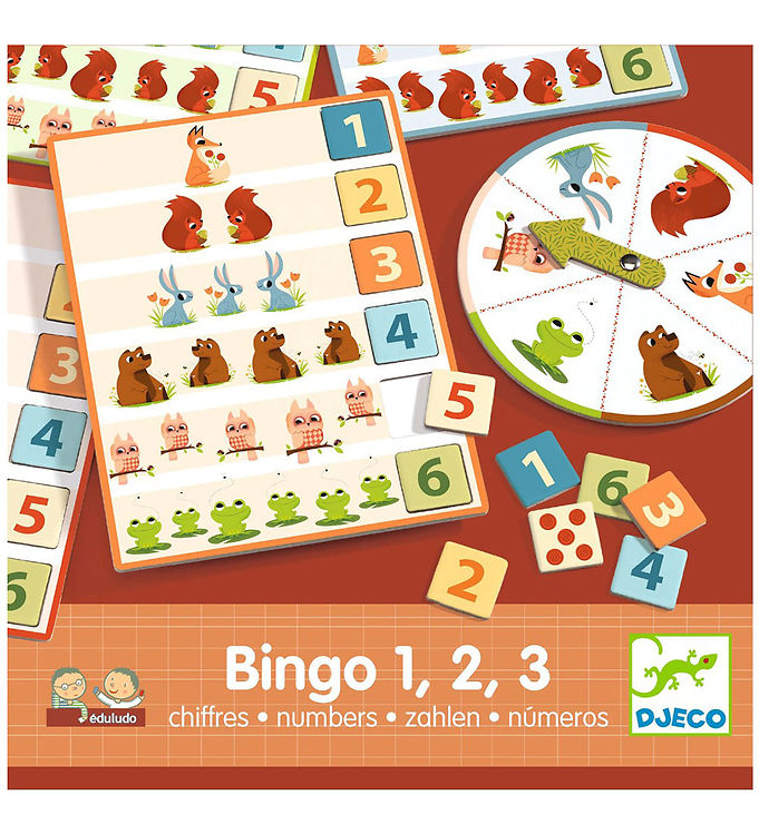 6: Djeco Spil - Bingo 1,2,3 - Talleg