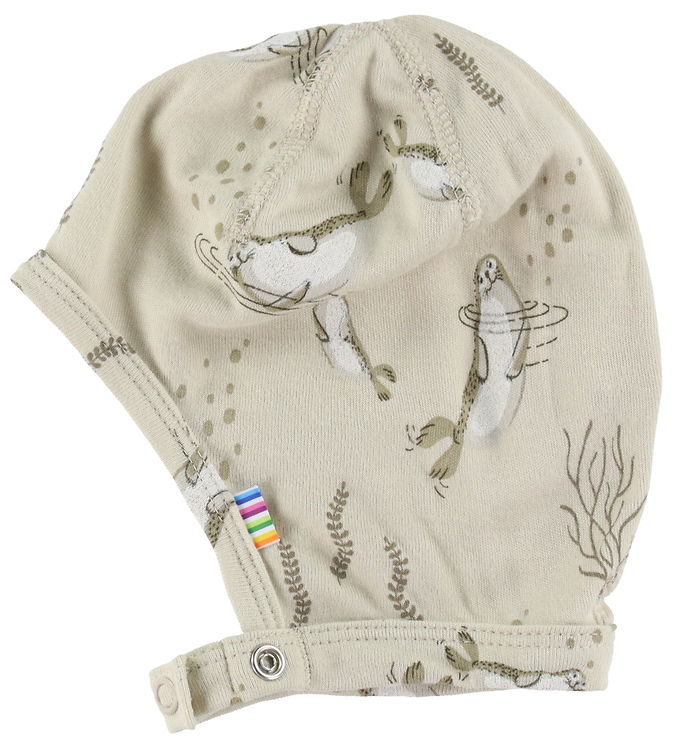 Joha Babyhjelm - Bambus - Beige Aop