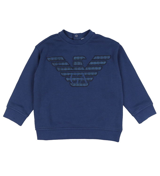 #3 - Emporio Armani Sweatshirt - Insegna Blue m. Logo