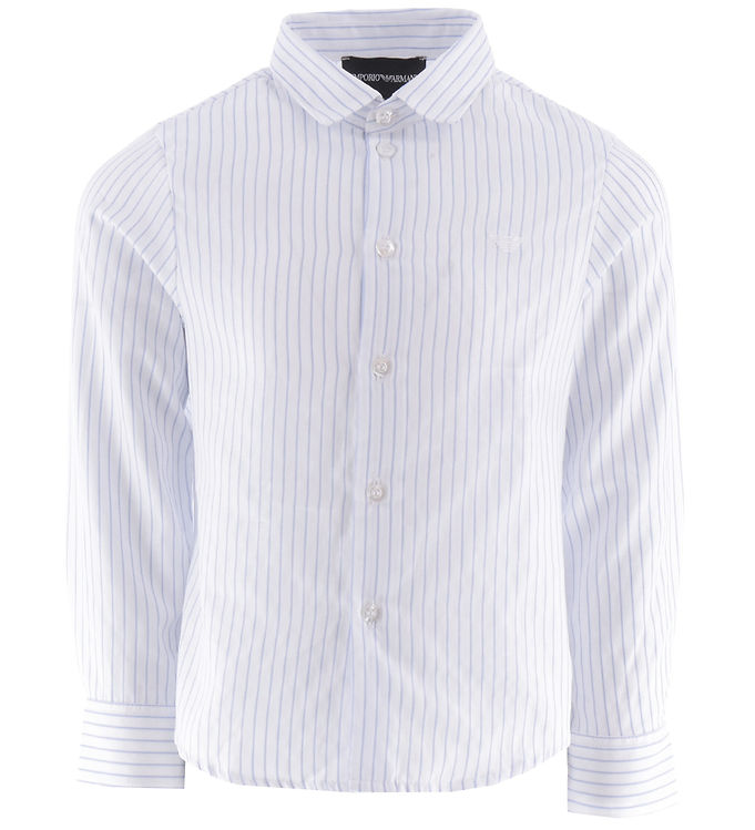 Emporio Armani Skjorte Hvid/blåstribet