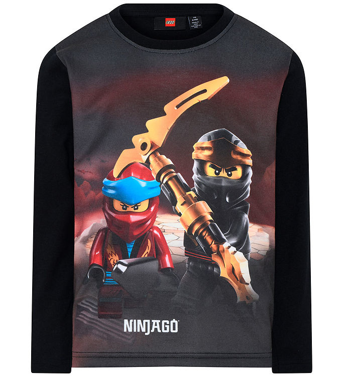 4: LEGO Ninjago Drenge Langærmet t-shirt - Black - 104
