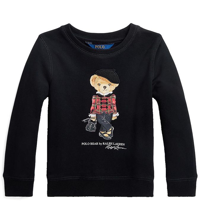 9: Polo Ralph Lauren Sweatshirt - Holiday - Sort m. Bamse