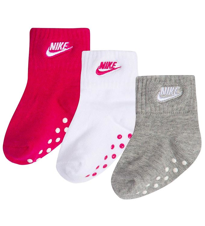 Nike Strømper - 3-pak - Rush Pink/Hvid/Gråmeleret