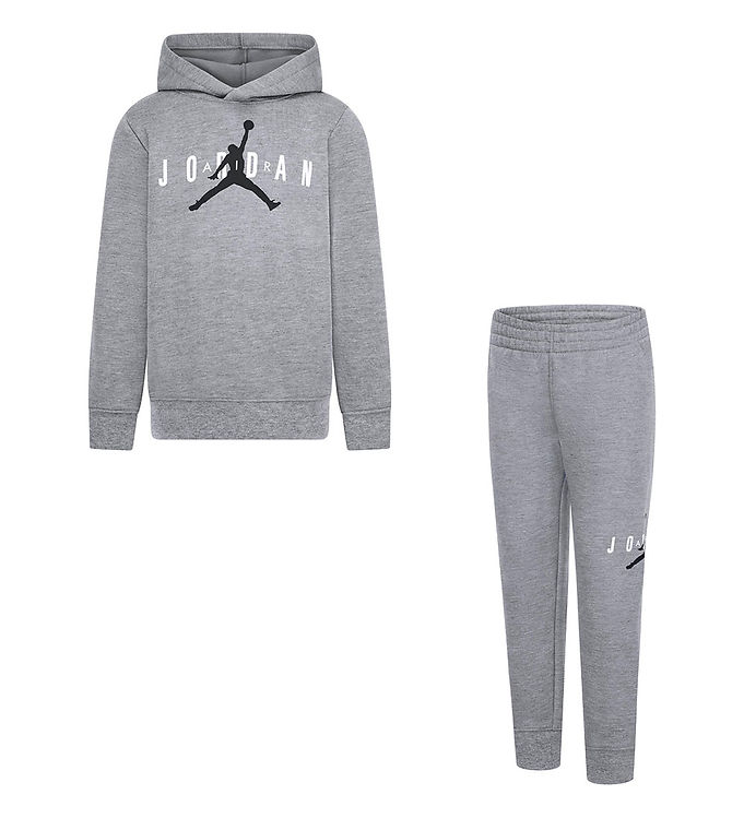 Jordan Sweatsæt - Gråmeleret m. Logo