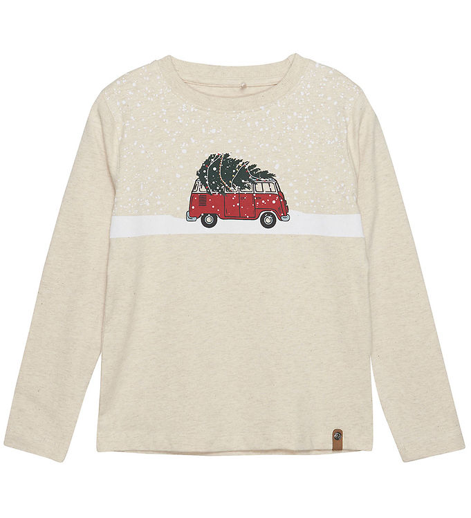 Minymo Bluse - Beige Melange m. Bus