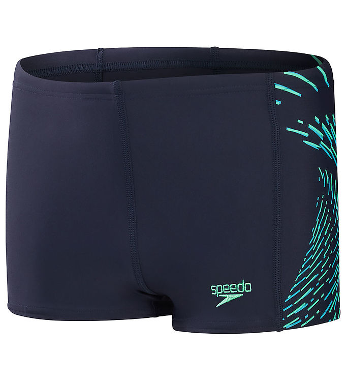 Speedo Badebukser - Plastisol Placement Aquashorts - Navy/Grøn