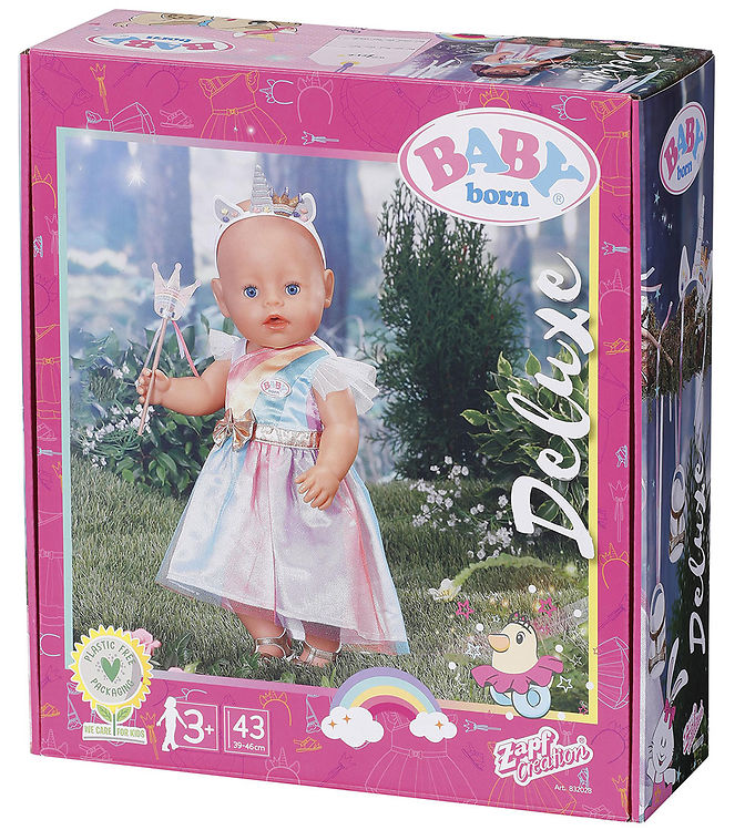 #2 - Babyborn Dukketøj - Prinsessekjole - 43 Cm