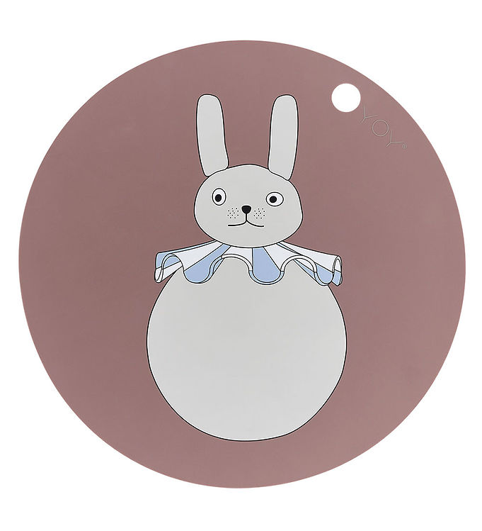 OYOY Dækkeserviet - Rabbit Pompom - Clay