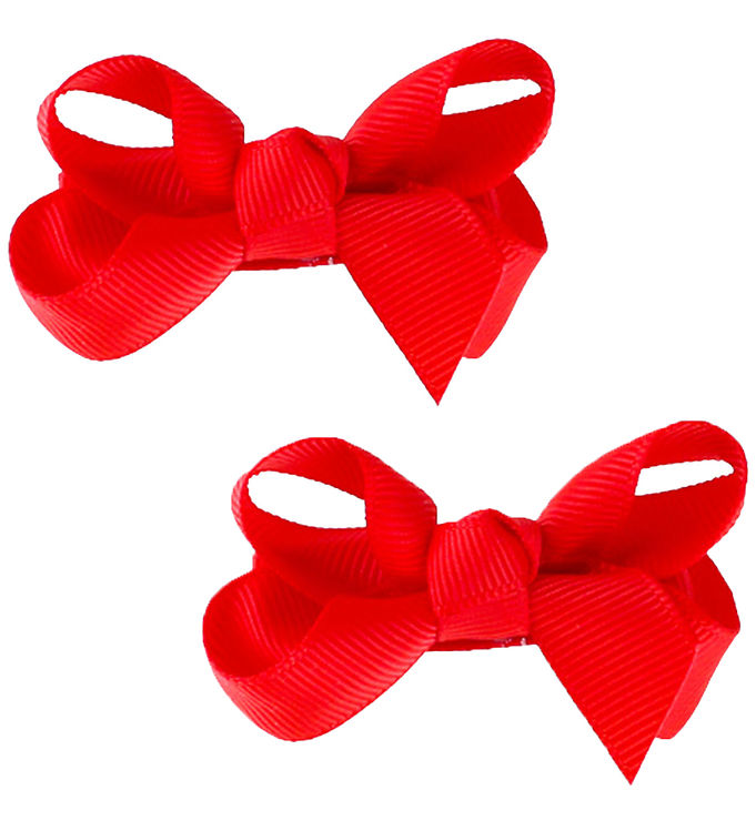 Bows By Stær Hårsløjfe - Klassisk - 6 cm - Valmuerød