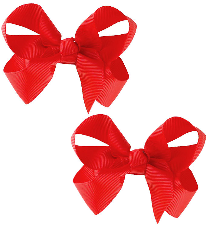 Bows By Stær Hårsløjfe - Klassisk - 8 cm - Valmuerød