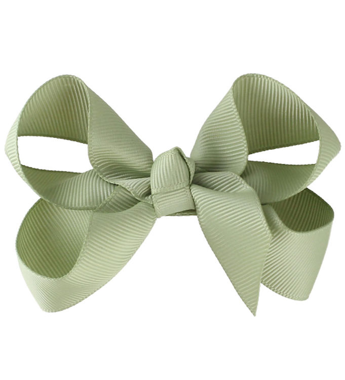 Bows By Stær Hårsløjfe - Klassisk - 8 cm - Støvet Grøn