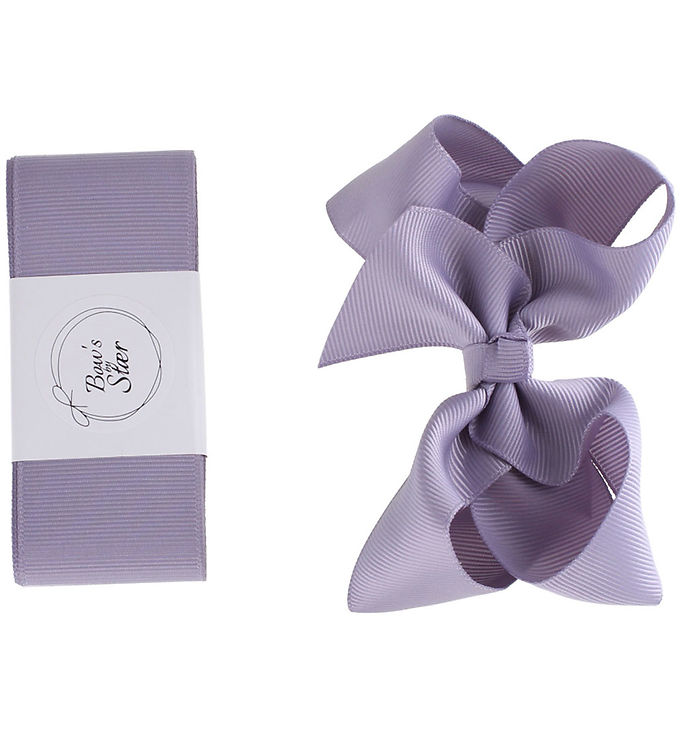 Bows By Stær Dåbsbånd m. Sløjfe - Støvet Lilla