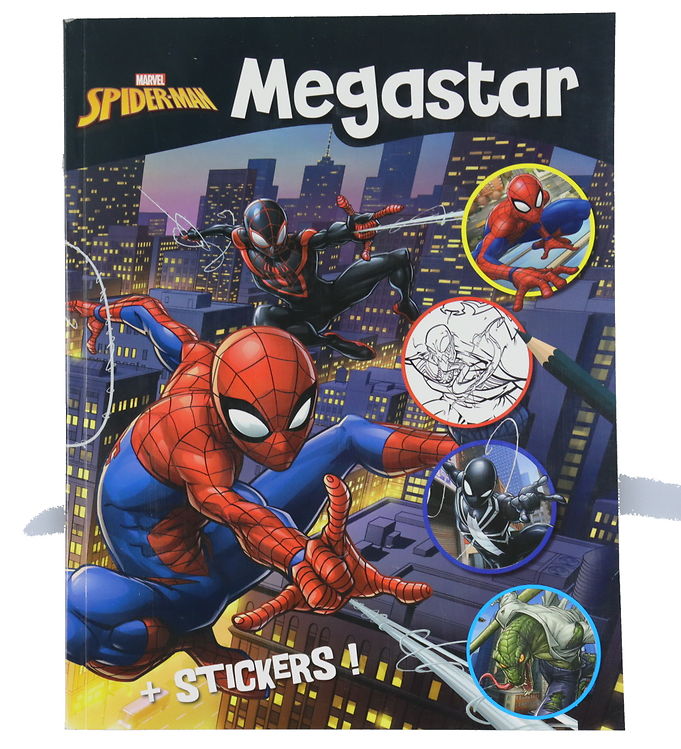 Megastar Malebog m. Klistermærker - 128 Sider - Spider-Man