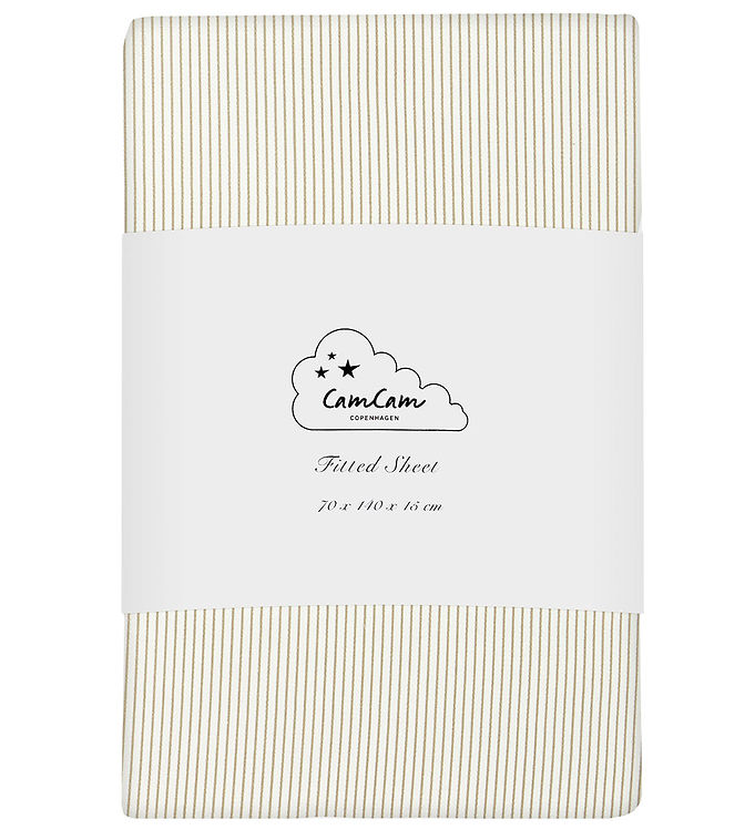Cam Cam Lagen - 70x140x15 cm - Classic Stripes Camel