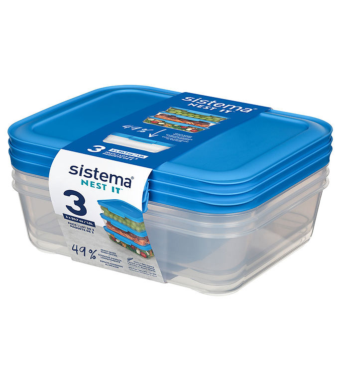 Sistema Nest It 3-pak Meal Prep madkasser 1,5 L