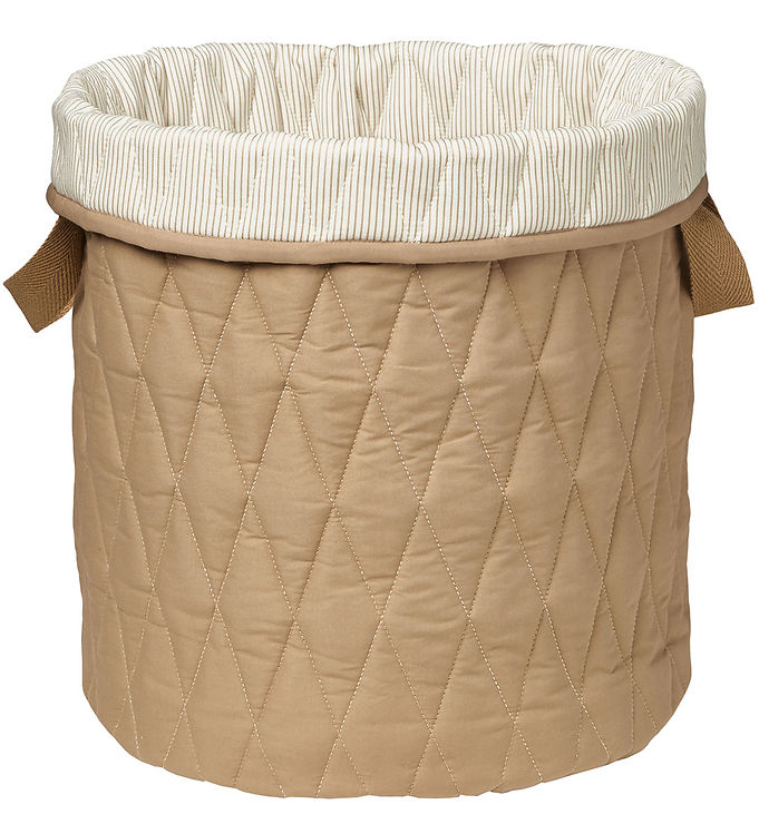 Cam Cam Copenhagen Stof Opbevaringskurv Classic Stripes Camel