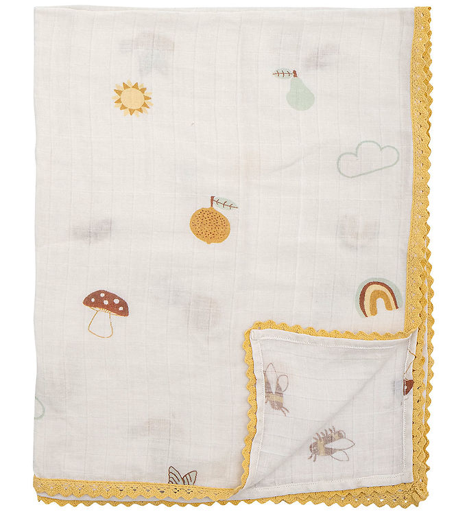 Bloomingville Mini Babytæppe - 100x80 cm - Agnes - Hvid