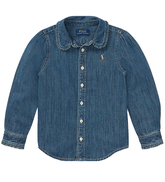 10: Polo Ralph Lauren Skjorte - Denim - Indigo Blu
