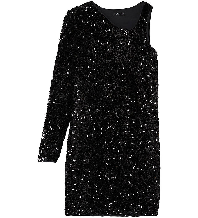 LMTD Kjole - NlfGlam - One Shoulder Dress - Black