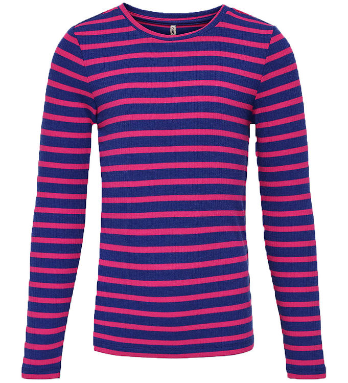 Billede af Kids Only Bluse - Rib - KogLuna - Bluing/Fuchsia Purple