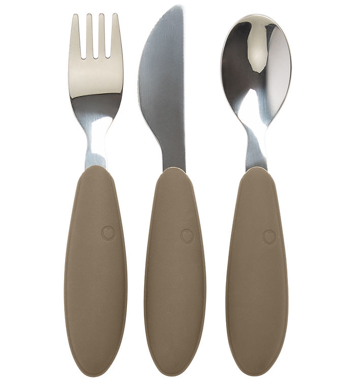 Bibs Børnebestik - 3-Pak - Dark Oak