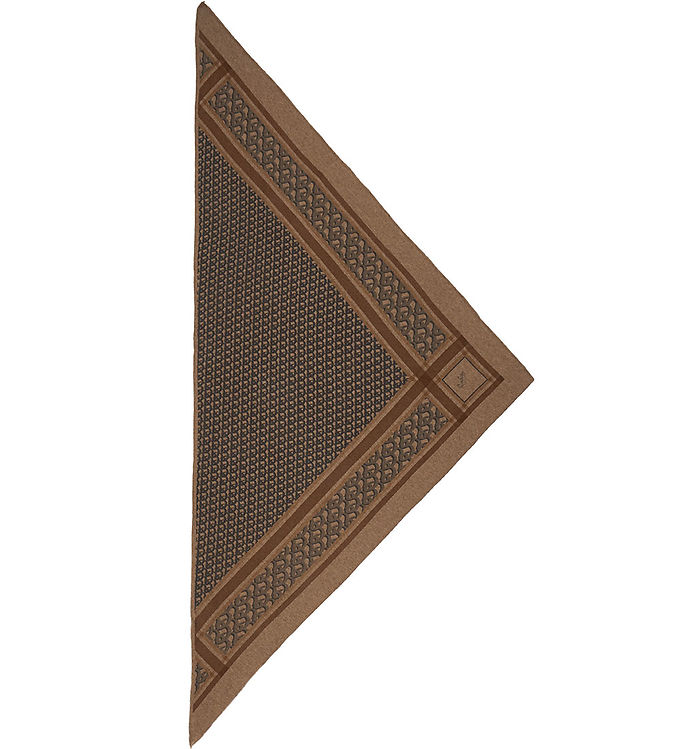 Billede af Lala Berlin Tørklæde - 95x45 cm - Triangle Monogram S - Raven On