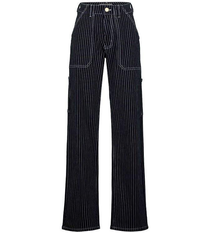 #3 - Sofie Schnoor Girls Bukser - Cianna - Dark Blue Striped