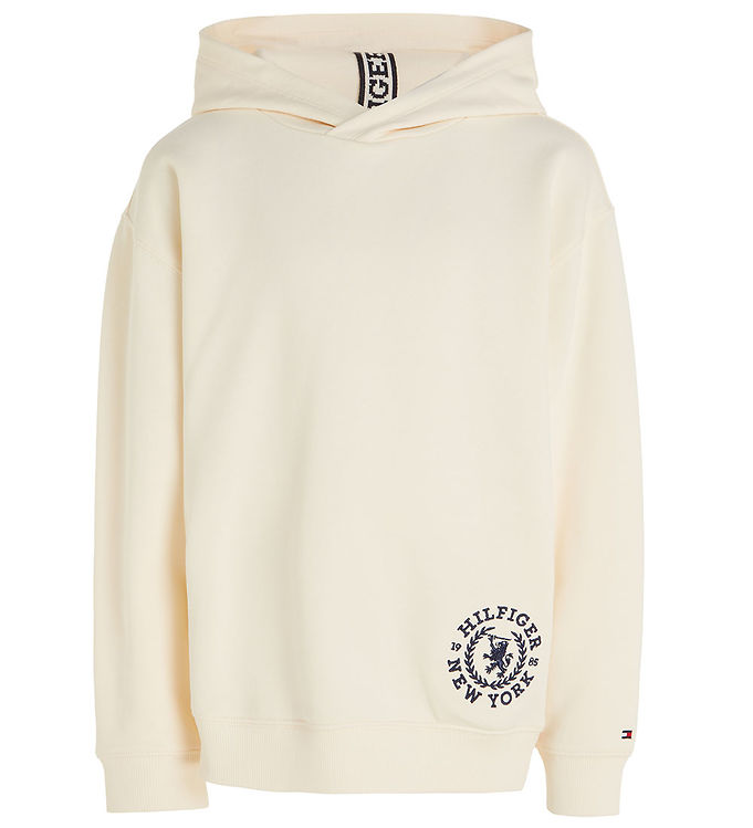 Tommy Hilfiger Hættetrøje Med Crest Logo Hvid 176 Male