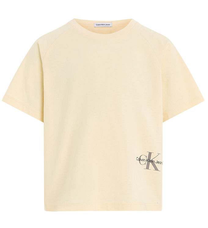 6: Calvin Klein T-shirt - Monogram Off Placed - Vanilla