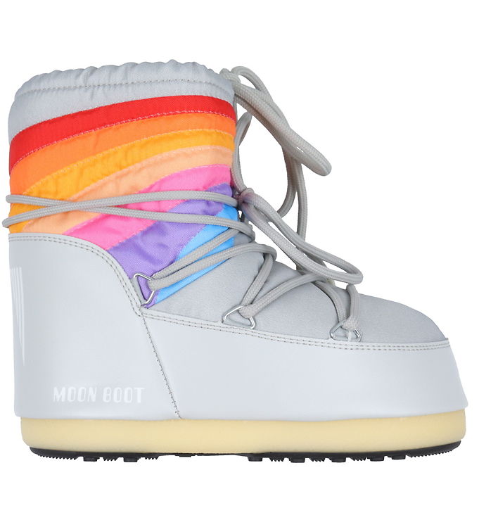 Moon Boot Vinterstøvler - Icon Low Rainbow - Glacier Grey