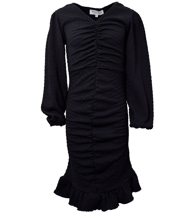 Hound Kjole - Puff Sleeve Dress - Sort