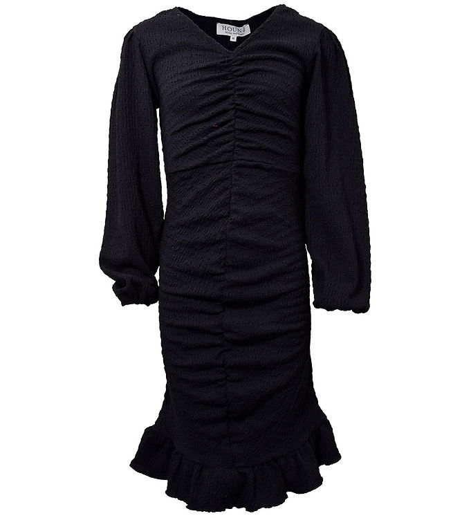 4: Hound Kjole - Puff Sleeve Dress - Sort