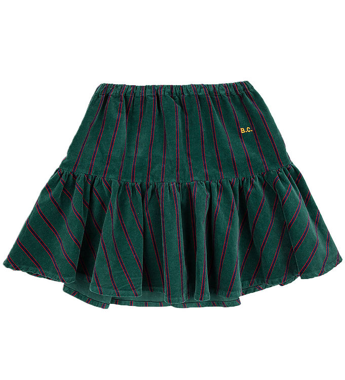 Billede af Bobo Choses Nederdel - Striped Ruffle - Dark Green