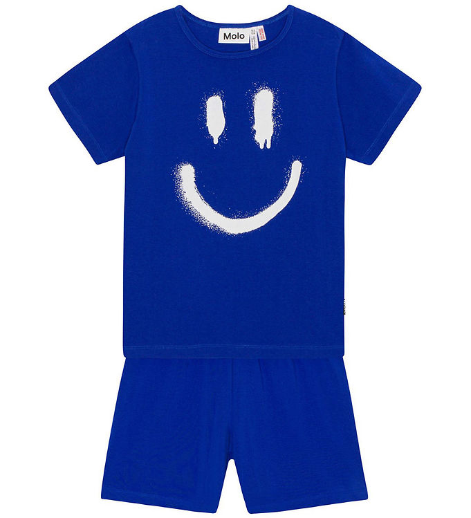 Molo Nattøj - T-shirt/Shorts - Luvis - Reef Blue
