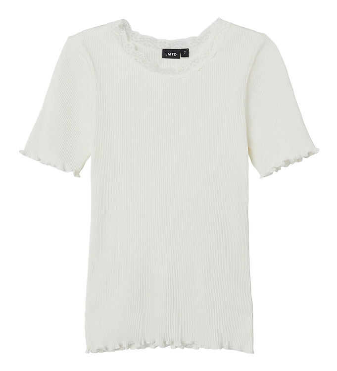 7: LMTD T-shirt - Rib - NlfHeminin - White Alyssum