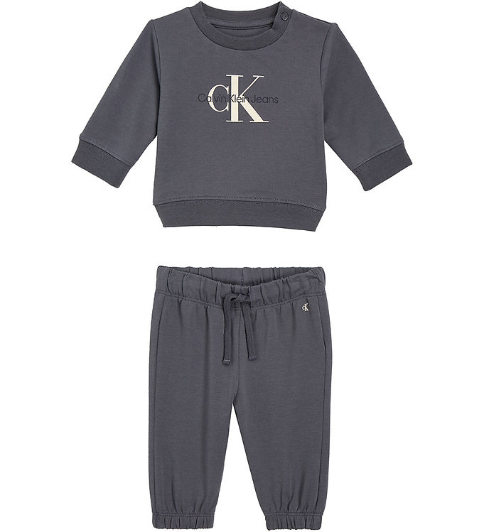 #3 - Calvin Klein Sweatsæt - Monogram - Dark Grey