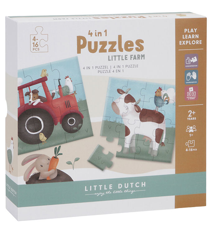 Little Dutch Puslespil 4-i-1 Little Farm