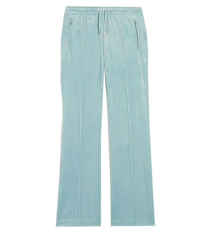 Juicy Couture Velurbukser - Blue Surf m. Similisten