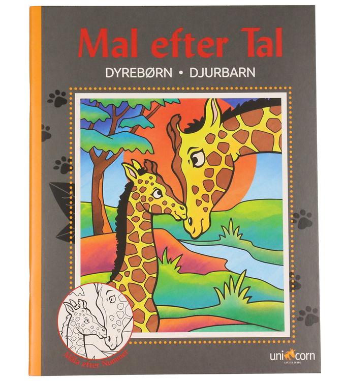 Mandalas Malebog - Mal efter Tal Dyrebørn unisex