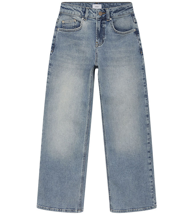9: Grunt Jeans - Wide Low Waist - Blå