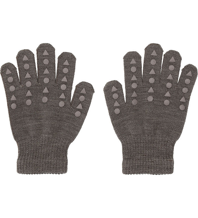 #2 - GObabyGO Wool Grip Gloves Brown Melange