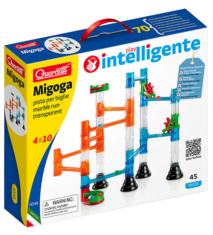 Quercetti Kuglebane – Migoga Marble Run Transparent – 45 Dele –