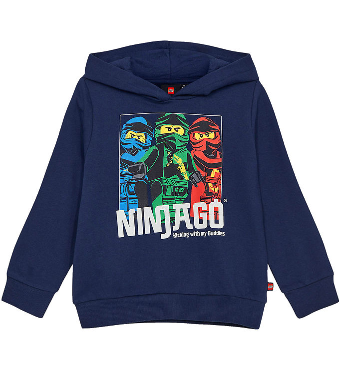 LEGOÂ® Ninjago Hættetrøje - LWScout 102 - Dark Navy m. Ninjaer