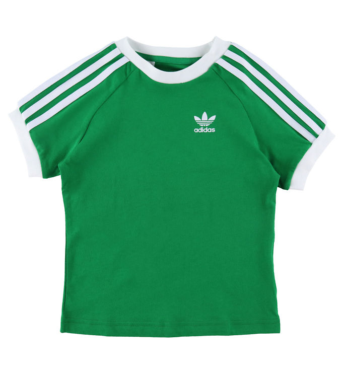 Billede af adidas Originals T-shirt - 3 Stripes - Grøn/Hvid