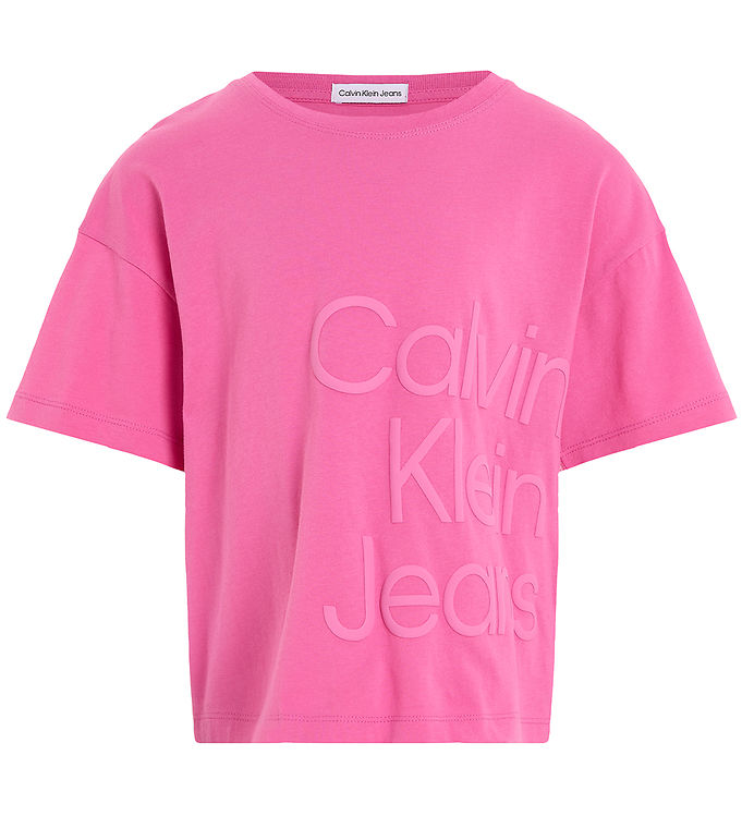 5: Calvin Klein T-shirt - Puff Hero Logo - Pink Amour