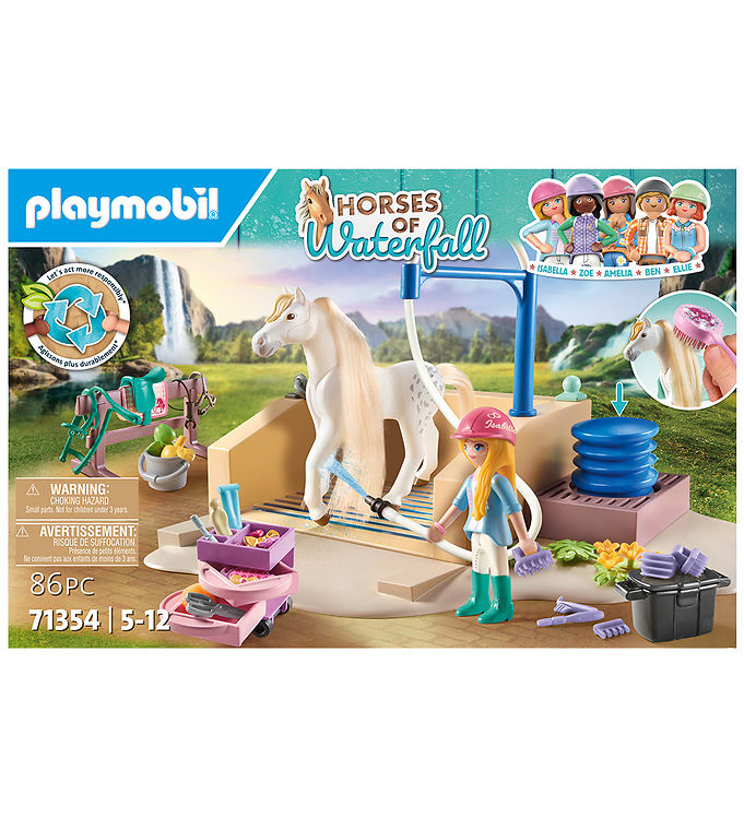 Playmobil Horses Of Waterfall Isabelle & Lioness M. Vaskeplads