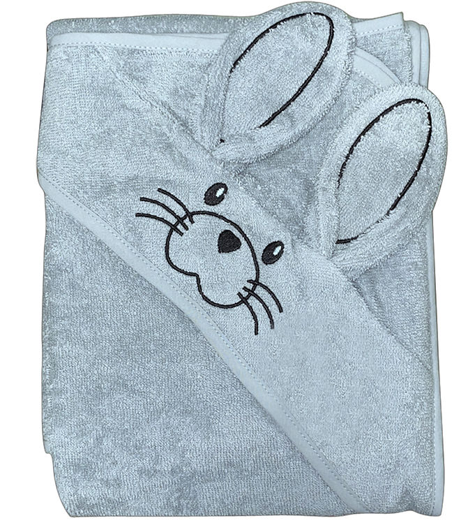 Nørgaard Madsens Babyhåndklæde – 100×100 cm – Kaninører – Dusty