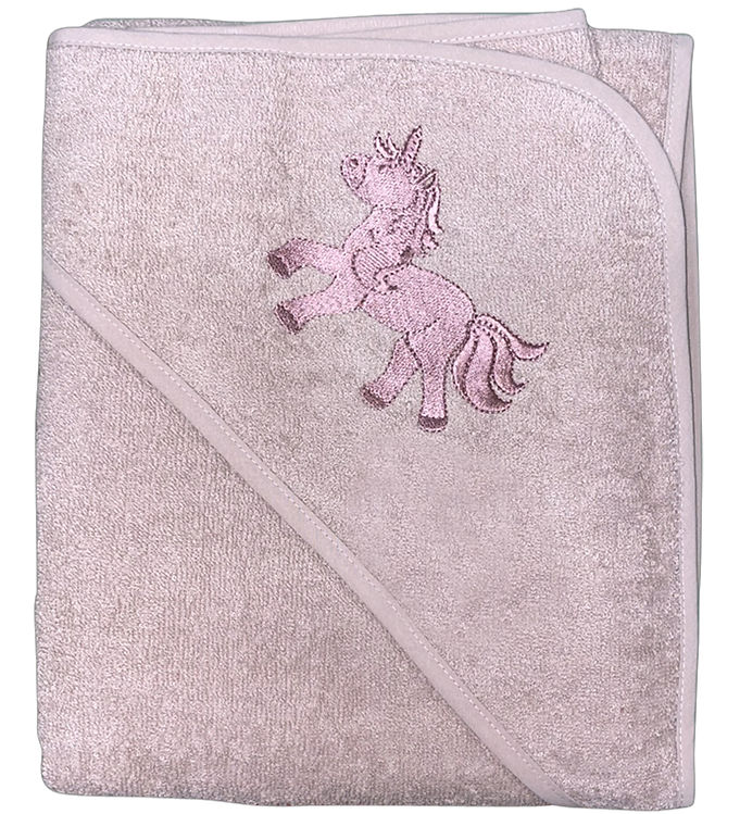 Nørgaard Madsens Babyhåndklæde – 100×100 cm – Pale Mauve m. Enhj